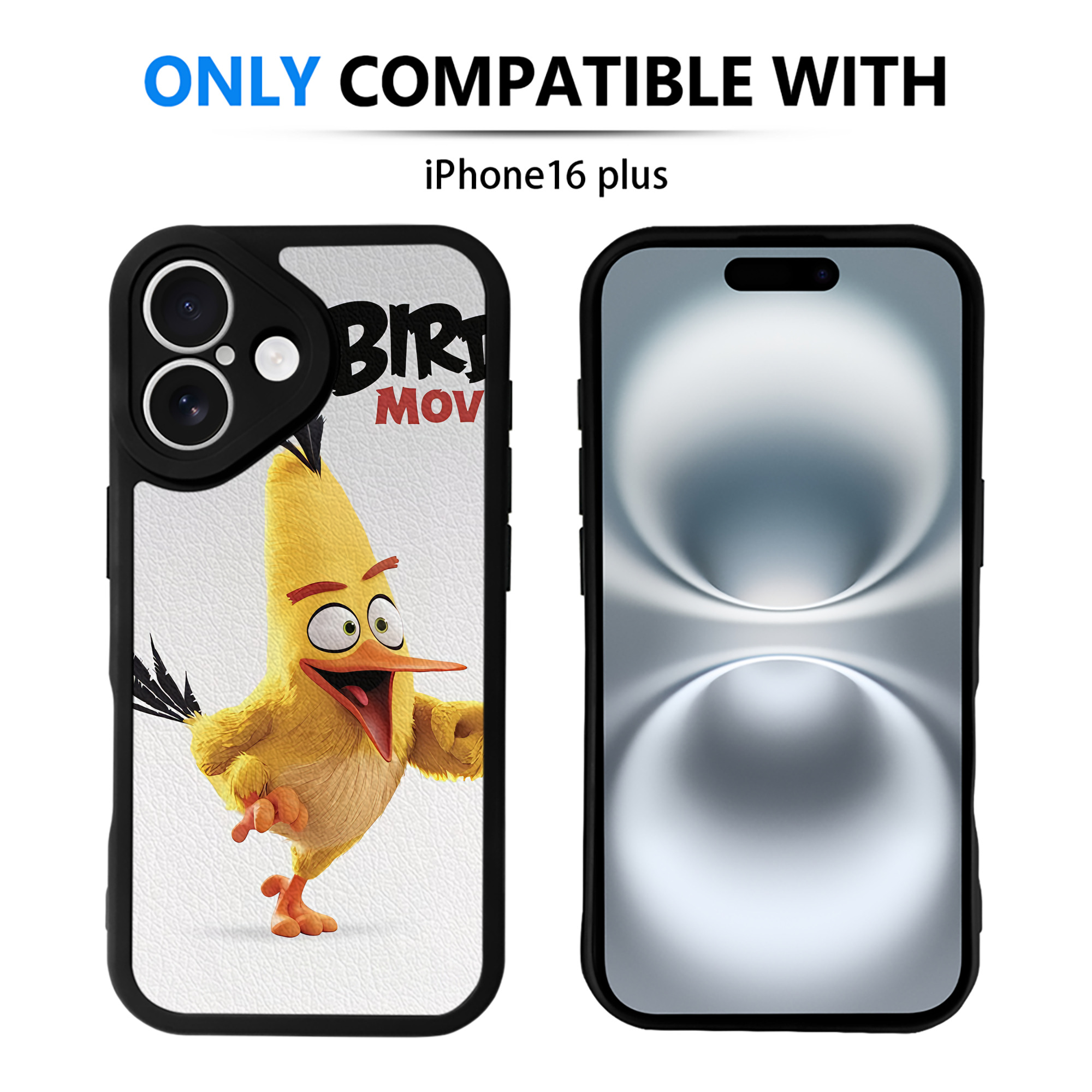 （画像用） Angry Birds アングリーバード 【iPhone 16シリーズ対応】シリコンスマホケース（レザー調） 材質：シリコン
